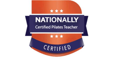 Nationally certified Pilates teacher badge